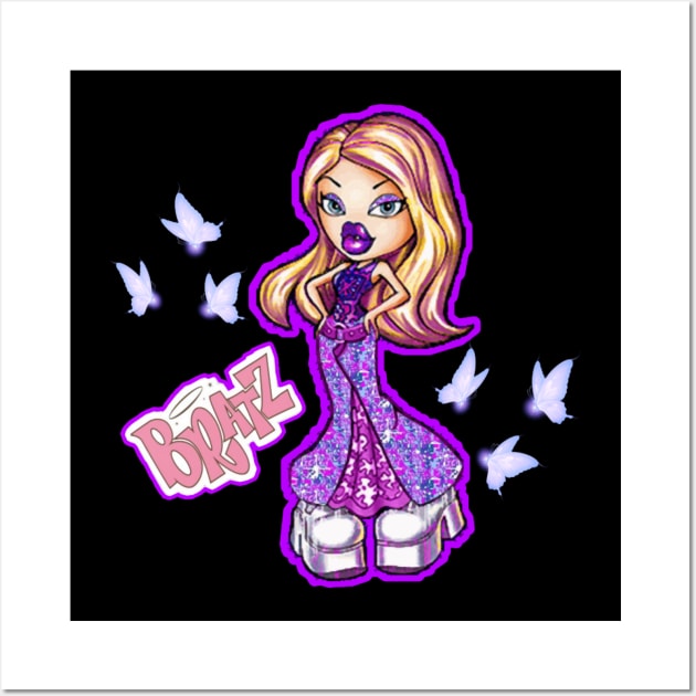 Y2k aesthetics bratz space butterflies Wall Art by ArtByIsobelle